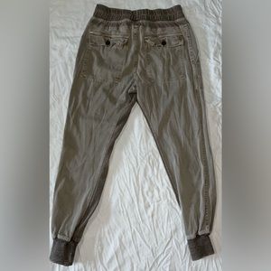 James Perse, olive green joggers